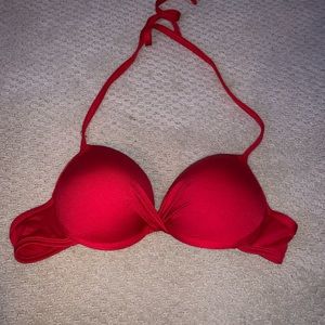 Red push up bikini top